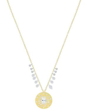 Meira T 14K Plated 1.13 Ct. Tw. Diamond & Sapphire Necklace - Metallic