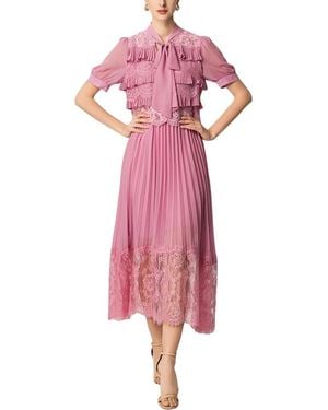 Amanda Royal Midi Dress - Pink
