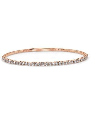 Sabrina Designs 14k Rose Gold 1.49 Ct. Tw. Diamond Flexible Bangle Bracelet - White