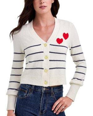Draper James V-Neck Cardigan - White