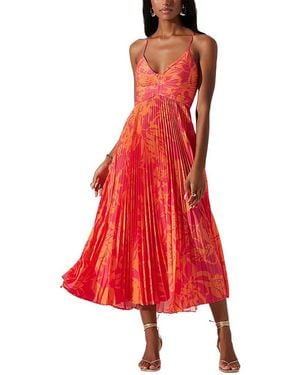 AMINA GLAM Midi Dress - Red