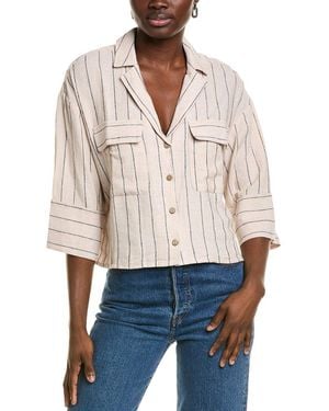 Ellen Tracy Linen-Blend Shirt - White