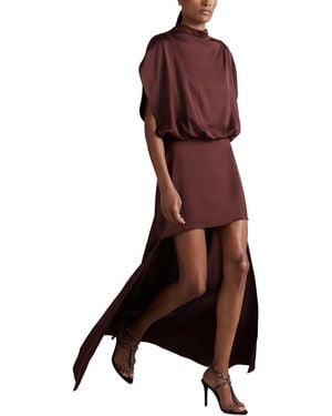 Reiss Edine High Low Dress - Brown