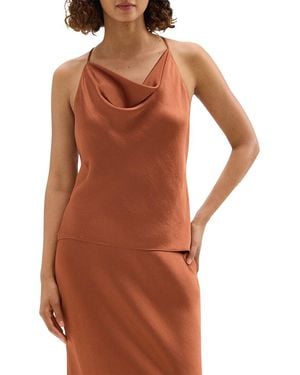 Theory Cowled Halter Dress - Brown