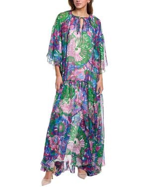 Dolce & Gabbana Silk Maxi Dress - Blue