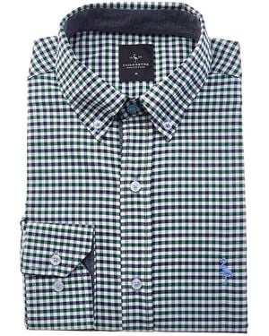 Tailorbyrd Gingham Performance Dress Shirt - Blue