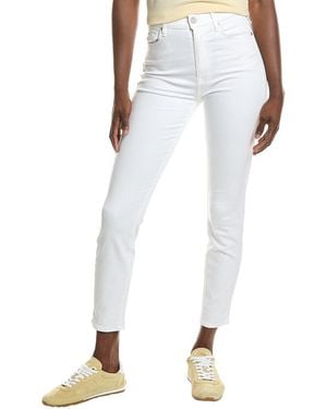 7 For All Mankind The High-Waist Ankle Skinny Jean - White