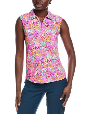 IBKUL Sleeveless Polo Shirt - Red