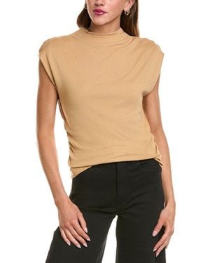 Michael Stars Reese Power Shoulder Top - Black