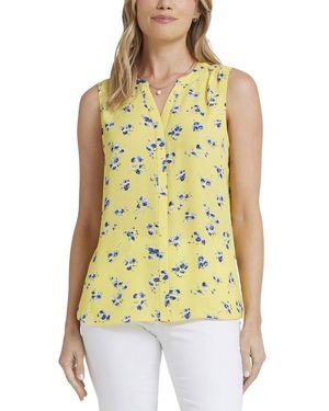 NYDJ Pintuck Blouse - Yellow