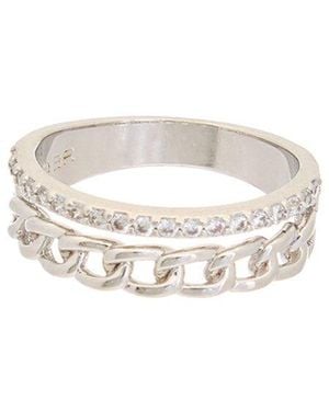 Juvell Dnu 18K Plated Cz Ring - White