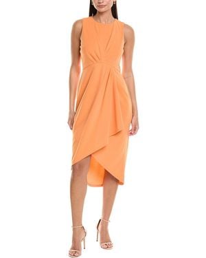Maggy London Tulip Wrap Midi Dress - Orange