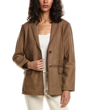 Walter Baker Ray Leather Blazer - Brown