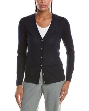 N.Peal Cashmere Mia V-Neck 100% Cashmere Cardigan - Black