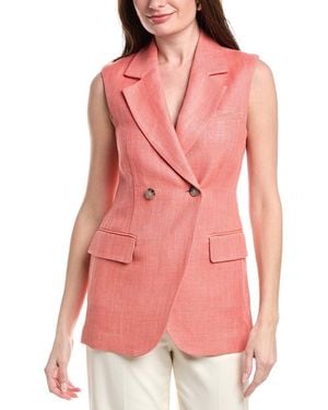 Peserico Linen-Blend Waistcoat - Pink