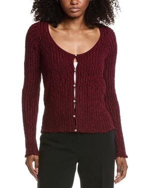 Avec Les Filles Knit Cardigan - Red