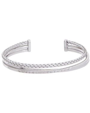 Meshmerise 18K Plated 0.15 Ct. Tw. Diamond Diamond Mesh Bangle - White