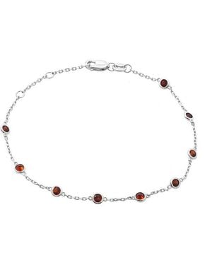 Gemstones 1.22 Ct. Tw. Garnet Bracelet - Natural