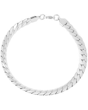 Adornia Tarnish-Resistant Flat Curb Chain Bracelet - White
