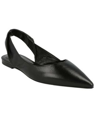 BY FAR Yasha Leather Flat - Black