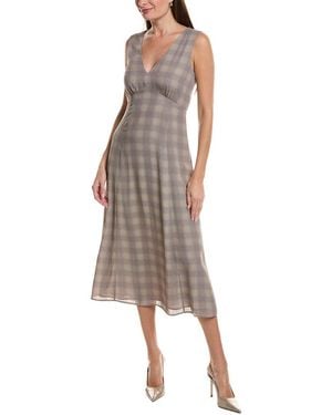 Rag & Bone Cara Chiffon Midi Dress - Brown
