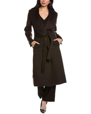 Reiss Freja Wrap Blind Seam Wool-Blend Coat - Black