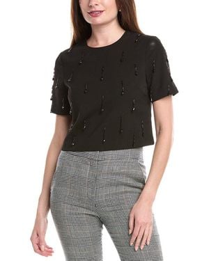 Endless Rose Beaded Crop Top - Black