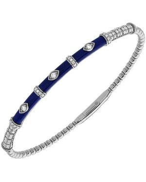 The Reserve 14K 0.56 Ct. Tw. Lab-Grown Diamond Bangle Bracelet - Blue