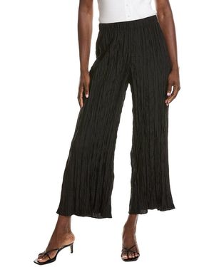 Eileen Fisher Wide Ankle Silk Pant - Black
