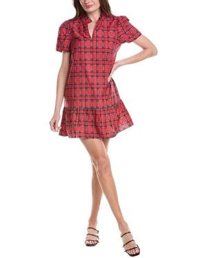 Sail To Sable Notch Neck Shirtdress - Red