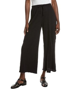 Project Social T Never Better Textured Wide Leg Pant - Black