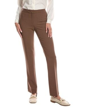 Lafayette 148 New York Barrow Wool-Blend Pant - Brown