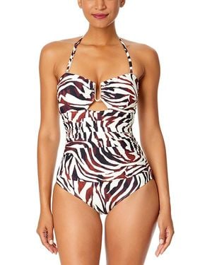 Anne Cole Ring Front High Waist Bottom - White