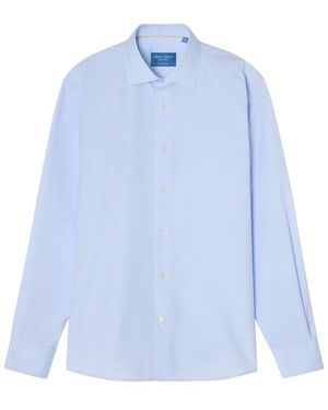 Robert Talbott Reynolds Light Weight Poplin Shirt - Blue