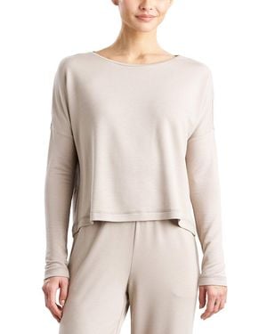 Natori Kaia Terry Destination Long Sleeve Top - Natural