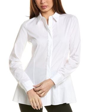 Lafayette 148 New York Fit & Flare Shirt - White