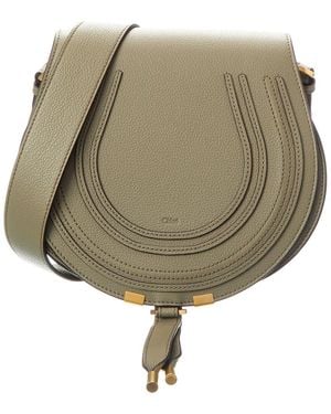 Chloé Marcie Small Leather Satchel - Natural