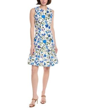 Sara Campbell Sleeveless Floral Dress - Blue