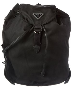 Prada Logo Backpack - Black