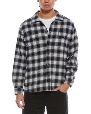 Stone Rose Textured Knit Shacket - Grey