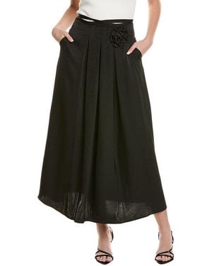 Beulah London Midi Skirt - Brown