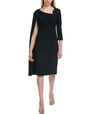 Teri Jon 3/4 Sleeve Midi Dress - Black