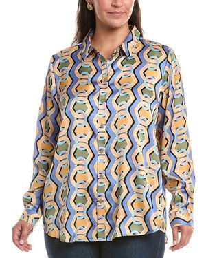 Tahari Plus Shirt - Blue