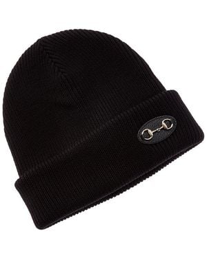 Gucci Horsebit Wool Beanie - Black