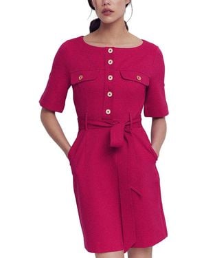 Boden Petite Bria Ponte Shift Dress - Pink