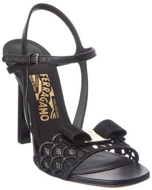 Ferragamo Gabriela Leather Sandal - Black