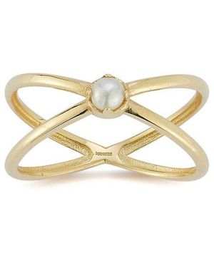 Ember Fine Jewelry 14K 3Mmmm Pearl Ring - White