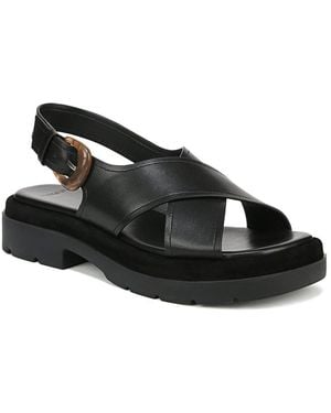 Vince Helena Leather Slingback Sandal - Black