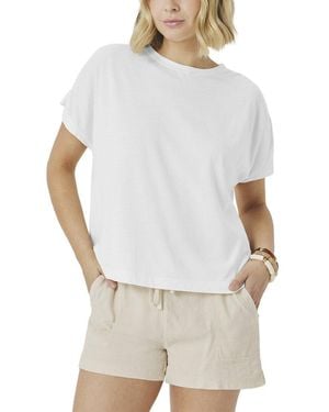 Splendid Shirred T-Shirt - White