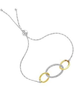 Amairah Vermeil 0.10 Ct. Tw. Diamond Bolo Bracelet - Metallic